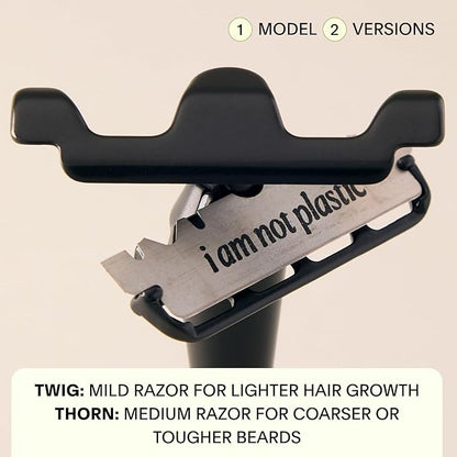 Leaf Twig and Thorn Single Half Razor Blade