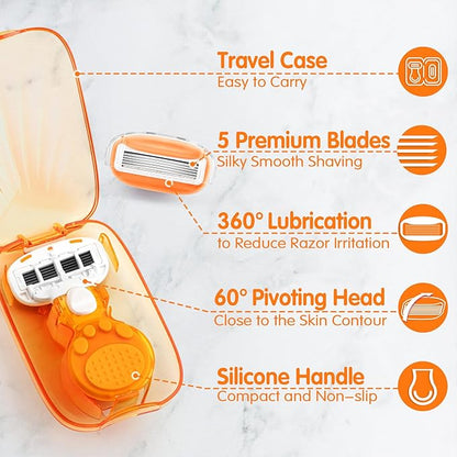 Travel Razor (1 Handle 5 Cartridges)